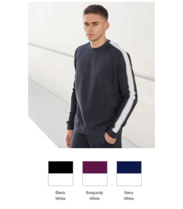 SF523 Unisex Contrast Raglan Sweatshirt